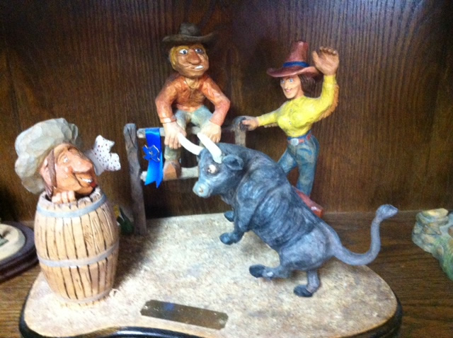 rodeo wood carving